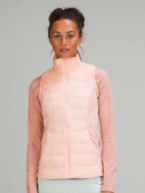Lululemon Light Pink Down For It All Vest Size 2 Like New Beautiful Lululemon